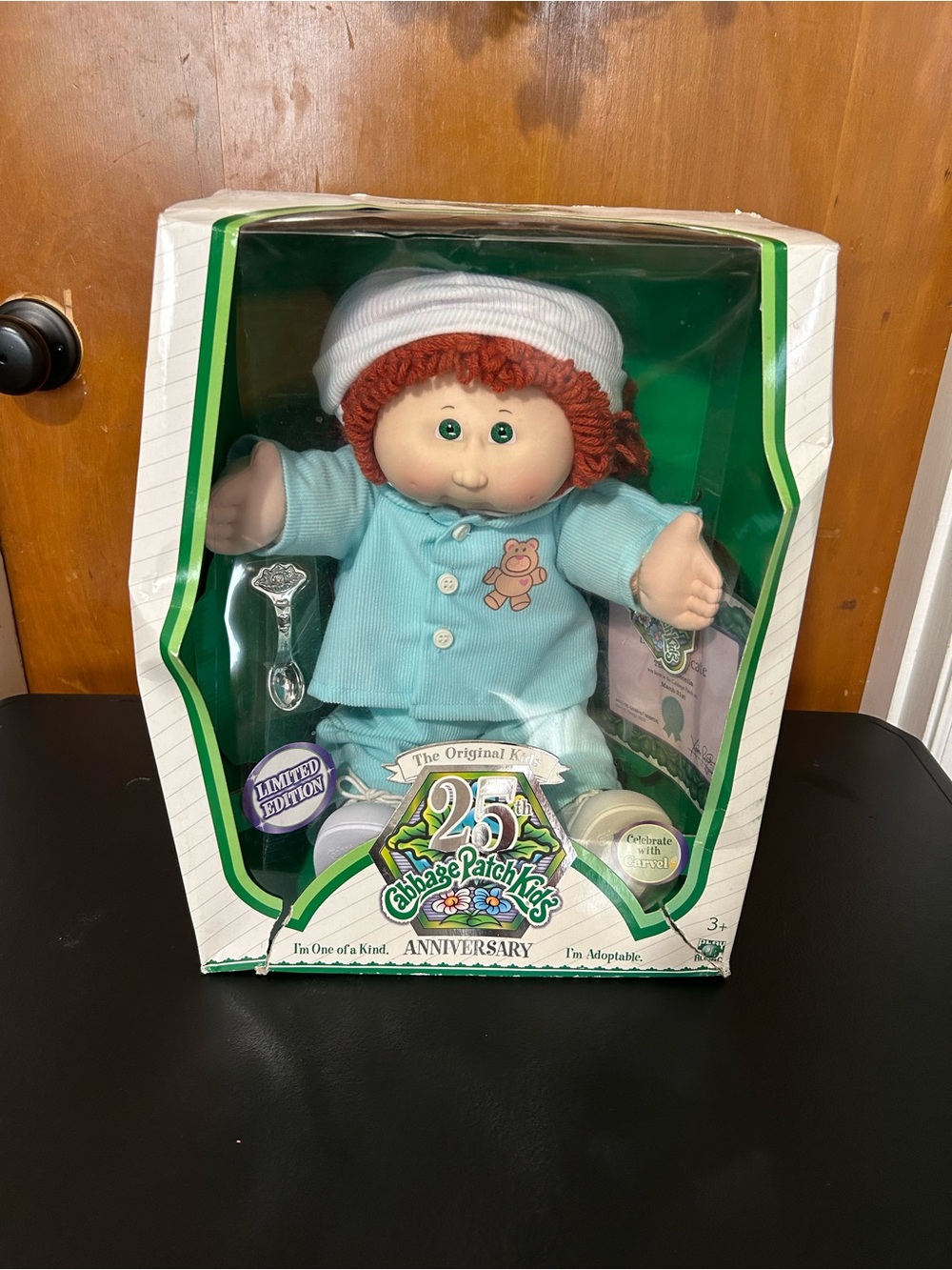 2008 Cabbage Patch Kids 25th Anniversary Red Hair Baby Doll NIB Box Wear
